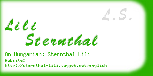 lili sternthal business card